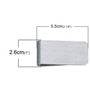 5 Stainless Steel MONEY CLIP Blanks, double sided money clips, MIRROR finish, 2" x 1" msb0360