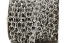 25 feet (8.3 yards) SILVER TONE Cable Chain, Round Links are 11mm unsoldered, Diamond Cut Twist Rope Design, fch0462b