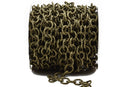 1 yard BRONZE Cable Chain, Round Links are 11mm unsoldered, Diamond Cut Twist Rope Design, fch0463a