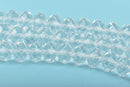 18mm CLEAR CRYSTAL Faceted Glass Crystal Rondelle Beads, 6 large beads, bgl1581