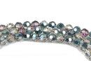 8mm NORTHERN LIGHTS Round Faceted Crystal Glass Beads, 1 strand, about 36 beads, bgl1579
