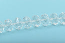 18mm CLEAR CRYSTAL Faceted Glass Crystal Rondelle Beads, 6 large beads, bgl1581