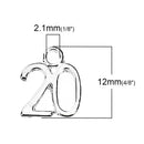 6 Number 20 Charms, Silver Plated Pendants, number twenty, chs2521