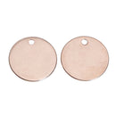 5 ROSE GOLD Stainless Steel Metal Stamping Blanks Charms ( 15mm, 5/8" ), Round Disc Tags, 19 gauge, msb0368
