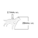 2 Stainless Steel LABRADOR RETRIEVER Charm Pendants, Dog Shape Charms, Design Metal Stamping Blanks 29x25mm, 15 gauge, CHS2714