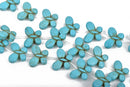 blue howlite butterfly beads