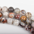 8mm PAINTED DESERT AGATE Round Beads, Natural Gemstone, full strand, 50 beads, gag0281