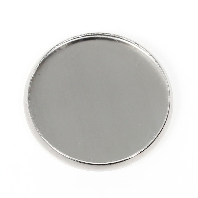 10 stainless steel cabochon bezel setting components, fits 20mm round inside bezel, fin0591