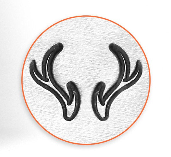 Set of 2 ImpressArt Metal Design Stamps, 2-pack, DEER ANTLERS, 6mm tol0677