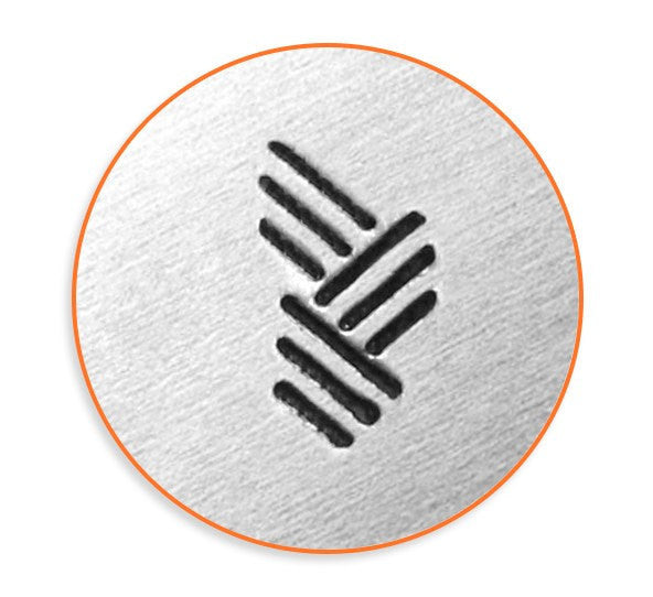 6mm VERTICAL ANGLED LINE Texture Metal Stamp, ImpressArt Metal Design Stamp, tol0681