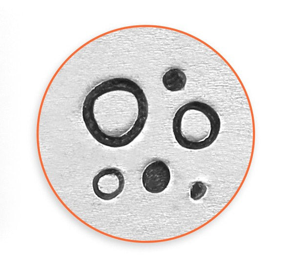 6mm CIRCLE and DOT TEXTURE Metal Stamp, ImpressArt Metal Design Stamp, polka dots metal stamp, tol0680