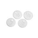 10 Letter W Alphabet Charms Silver Plated Monogram, double sided round disc letter charms, dot charms, 12mm, (1/2") chs2544