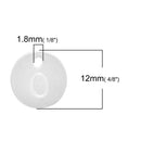 10 Letter O Alphabet Charms Silver Plated Monogram, double sided round disc letter charms, dot charms, 12mm, (1/2") chs2557