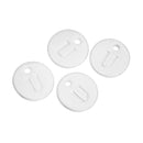 10 Letter U Alphabet Charms Silver Plated Monogram, double sided round disc letter charms, dot charms, 12mm, (1/2") chs2564