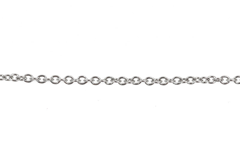 25 yards (75 feet) of STAINLESS STEEL CABLE Link Chain, fine chain, thin chain, oval soldered links are 2mm x 1.5mm  fch0327b