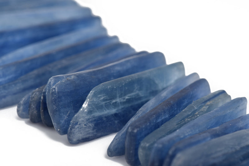 KYANITE Denim Blue Stick Beads, Spike Dagger Gemstone Beads, natural kyanite, full strand, about 80-90 beads, 5/8" to 1-3/4" long gky0007