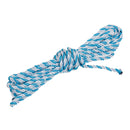 5mm Satin Twist Cord for Handfasting, Cotton and Satin Polyester Cord, TURQUOISE BLUE and WHITE, 5 meters (15+ feet), cor0116