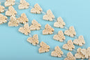 15mm WHITE/CREAM Howlite Butterfly Beads, full strand, 24 beads, how0563