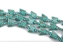17mm TURQUOISE BLUE Howlite Butterfly Beads, full strand, 38 beads, how0564