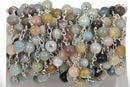 13 feet (4 meters) AMAZONITE GEMSTONE Rosary Chain, silver, 6mm round gemstone beads, fch0498