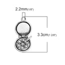 5 MAKEUP COMPACT Charm Pendants, Fashion and Beauty Charms, 33x16mm, chs2716