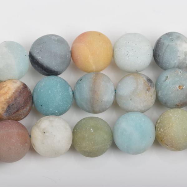 8mm AMAZONITE Round Gemstone Beads, FROSTED Matte Beads, full strand, about 42 beads, gaz0017