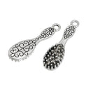 10 HAIR BRUSH Charm Pendants, Antique Silver, hairbrush charms, stylist, fashion, 34x10mm, chs2727