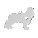 2 Stainless Steel DOG Charm Pendants, Design Metal Stamping Blanks 33x24mm, 15 gauge, chs2733