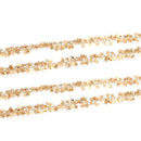 Half meter (about 20 inches) of Gold Star Dangle Chain, Oval Cable Link Chain, fch0538