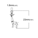 5 Silver ORIGAMI GIRAFFE Charms, Bright Silver Plated Pendants, 23x13mm, chs2654