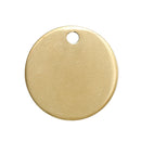 5 GOLD Stainless Steel Metal Stamping Blanks Charms ( 20mm, 3/4" ), ROUND Circle Disc, no hole, golf ball markers, 19 gauge, msb0447