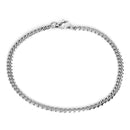 5 STAINLESS STEEL Curb Link Chain Bracelet Blanks with Lobster Clasp, 8.5" long links are 5mm x 3.5mm, fch0506