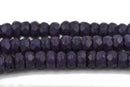 4mm NAVY BLUE Howlite FACETED Rondelle Beads, trade beads, full strand, about 185 beads, how0581