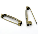 30 ANTIQUE BRONZE Metal Pin Backs, 31mm long, pin0105