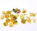 100 Bright Gold Plated Metal TIE TACK Pins, brooch pins, fits 5mm on round pad, tie tac pinbacks, clutch back pins, pin0108
