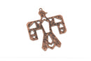 2 Copper THUNDERBIRD Pendants, Southwest Style Pendant Charms, 2.5" long chc0067