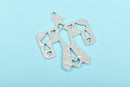 2 Silver THUNDERBIRD Pendants, Southwest Style Pendant Charms, 2.5" long chs2665