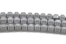 3mm Matte Silver HEMATITE HEXAGON Beads, Titanium coated gemstone beads, full strand, 150 beads, ghe0120