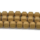 3mm Matte Dark Gold HEMATITE HEXAGON Beads, Titanium coated gemstone beads, full strand, 150 beads, ghe0123