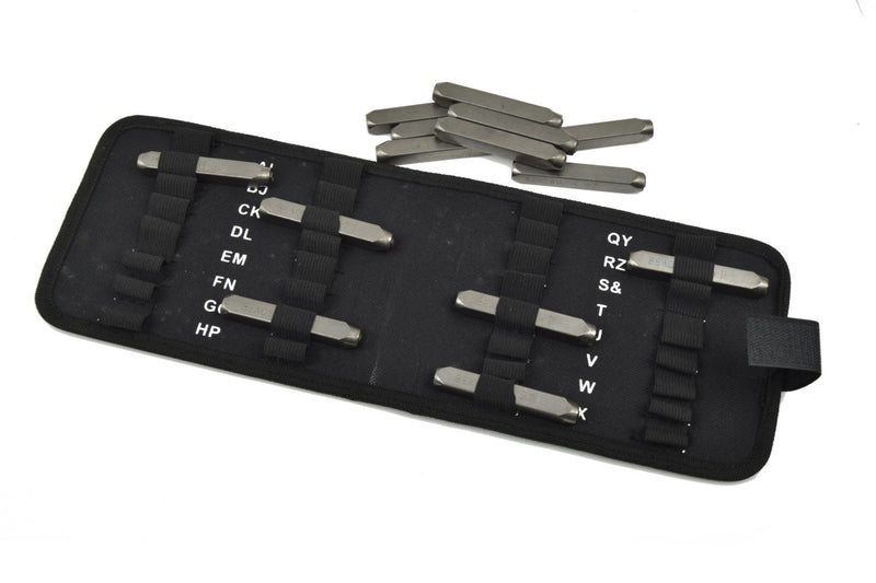 8mm GOTHIC FONT Lowercase Alphabet Stamp Set, Metal Stamping Set, Letter Monogram Stamping Kit, storage pouch, tol0641