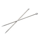 STAINLESS STEEL Knitting Needles Set, set of 11 pair, sizes 2mm to 8mm, 13-1/2" long, silver metal, knt0140