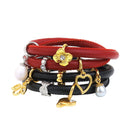 WHITE Round Leather Double Wrap Bracelet Blanks, Magnet Clasp, 5mm Polyurethane Licorice Leather, 17" long cor0127