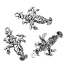 10 SCARECROW FARMING Charms, Antique Silver Tone Pendant Charms, 32x21mm, chs2781