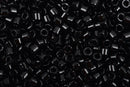 Size 11/0 Miyuki Delica Seed Beads, Black, 21.6 Grams, Color DB010, bsd0030