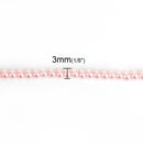 3mm LIGHT PASTEL PINK Round Glass Pearl Beads, double strand, about 270 beads, bgl1603