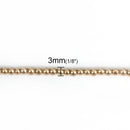 3mm CHAMPAGNE GOLD Round Glass Pearl Beads, double strand, about 270 beads, bgl1600
