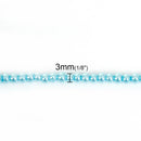 3mm AQUAMARINE LIGHT BLUE Round Glass Pearl Beads, double strand, about 270 beads, bgl1602