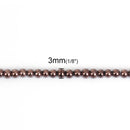 3mm DARK CHOCOLATE BROWN Round Glass Pearl Beads, double strand, about 270 beads, bgl1606