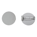 10 SILVER Round Metal Pin Backs, Brooch Lapel Pin Blanks, Flat Pad Cabochon Blanks, fits 20mm diameter (3/4 inch), pin0114
