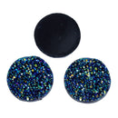 10 Round Resin titanium metallic blue green gold DRUZY Cabochons, 30mm (1-1/4") cab0503
